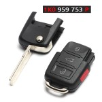 3+1 Button 315MHz ID48 Chip 1J0 959 753 AM/DC/T/P/H(No logo/With logo)