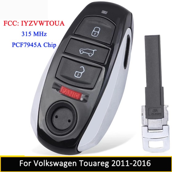 Volkswagen Touareg 4 Button FCC: IYZVWTOUA P/N: 7P6-959-754 315MHz(No logo/With logo)