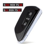 434MHz NCP2161W Chip 5DD 959 753B 5E3 959 752E 5HG 959 753 5H0 959 753M Keyless-Go Remote Key Fob for Volkswagen VW Skoda