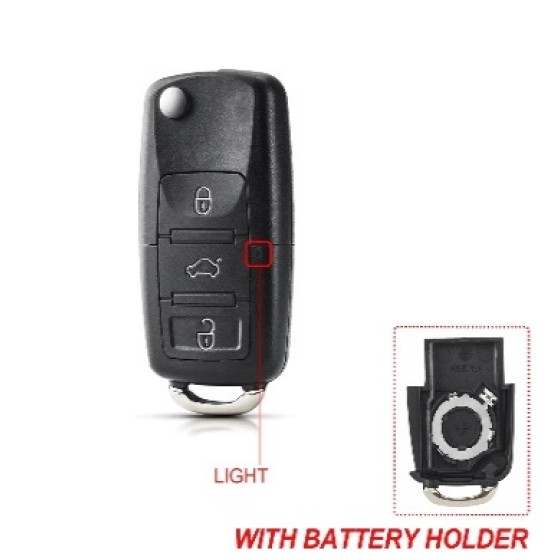 VW 2/3/3+1/2+1 Buttons Remote Car Key Case Shell With/Without battery hold(With logo)