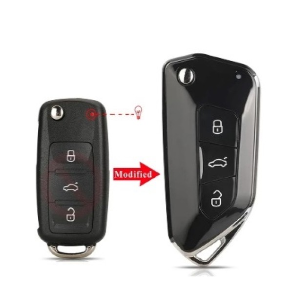 3 Button Modified Car Remote Flip Folding Key Shell Case for VW Golf Tiguan Polo Passat B5 Jetta Volkswagen Skoda Seat