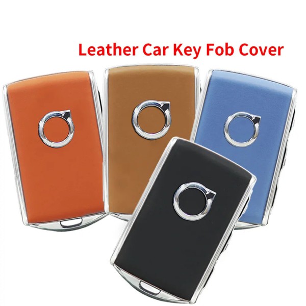 Leather Car Key Cover Key Case Shell for Volvo Leather---brown/black/blue/red