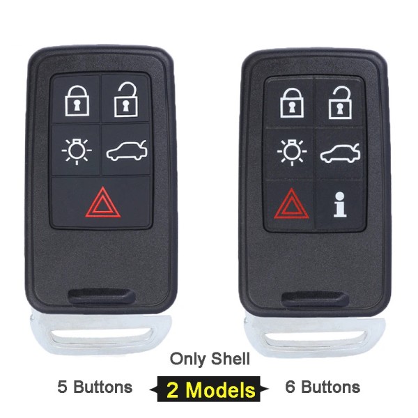 Keyless-Go Smart Remote Key Shell Cover 5/6 buttons(No logo/With logo)