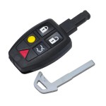 Volvo C30 S40 V50 C70 FCC ID: LTQV0315TX, LTQVO315TX, PN: 30772198 Replacement Remote Control Car Key Shell Case Fob