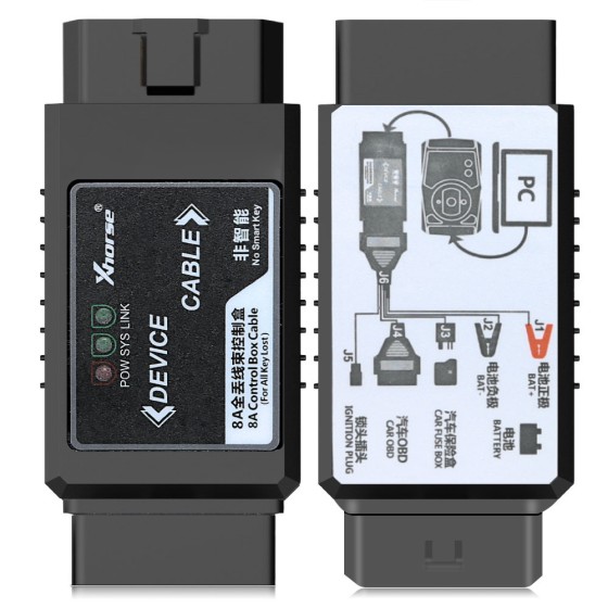 Xhorse VVDI 8A Adapter For Toyota Non-smart Key All Keys Lost Adapter Via OBD No Disassemble Immobilizer Box