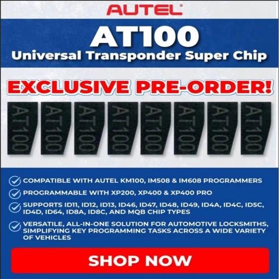 Autel AT100 Universal Transponder Chip Compatible with KM100 IM508 and IM608