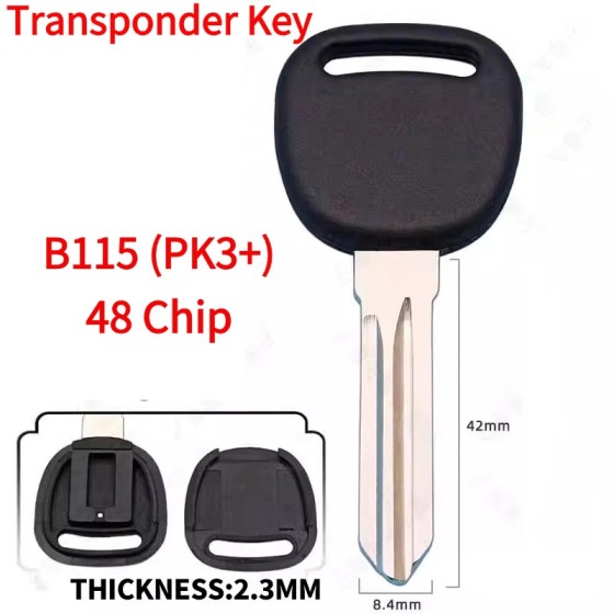 2004-2006 Cadillac - B115 (PK3+) Transponder Key (48 Chip)