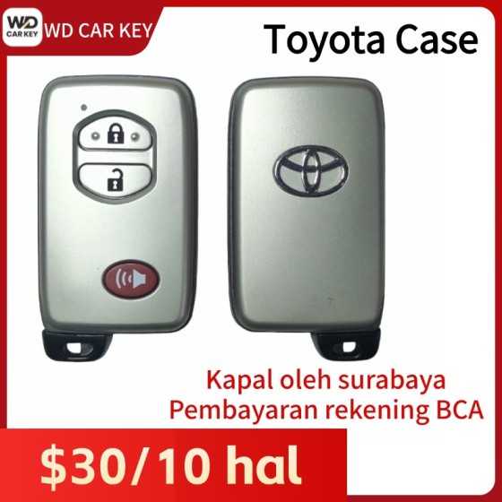 Toyota Smart Key Cover 3+1 Buttons Sedan Silver(With logo)