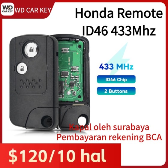 Honda 2 Buttons CRV 433mhz ID46 Chip