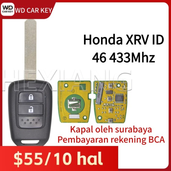 Honda 2 Buttons MLBHLIK6-1T 433MHz ID46 Chip