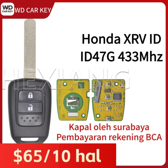 Honda 2 Buttons MLBHLIK6-1T 433MHz ID47G Chip