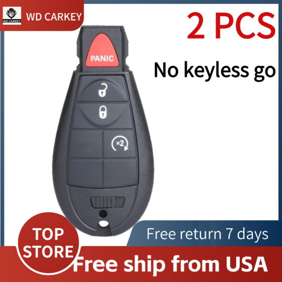 Chrysler Dodge Jeep 4 Button Fobik 2008-2017 For FCC: IYZ-C01C and M3N5WY783X