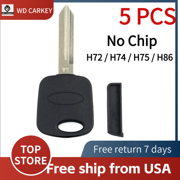 H72 / H74 / H75 / H86 / Ford Lincoln 2000-2014 Transponder Key Shell (NO CHIP)