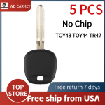 2003-2011 Toyota TOY43 TOY44 TR47 Transponder Key SHELL (No Chip)