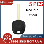 TOY48 Toyota Lexus Transponder Key SHELL / Short Blade (No Chip)