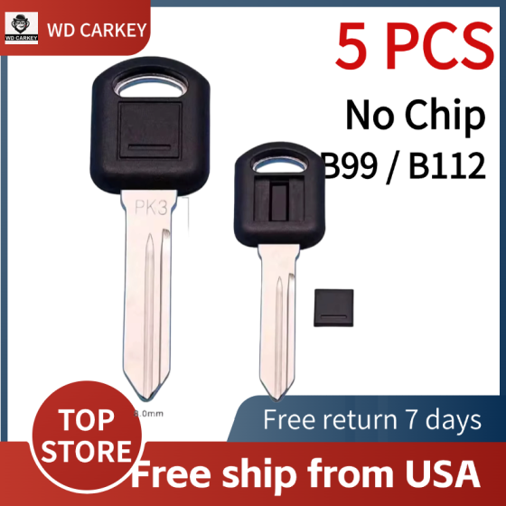 1997-2009 GM - B99 / B112 Transponder Key SHELL (No Chip)