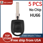 2000-2009 Audi Volkswagen / Transponder Key SHELL / HU66 (No Chip)