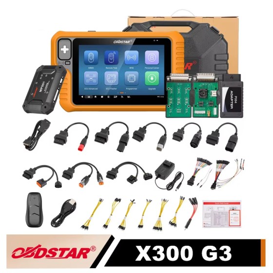 OBDSTAR X300 Classic G3 Key Programmer with Built-in CAN FD DoIP Car/ HD/ E-Car/ Motorcycles/ Jet Ski Get Free Key Sim
